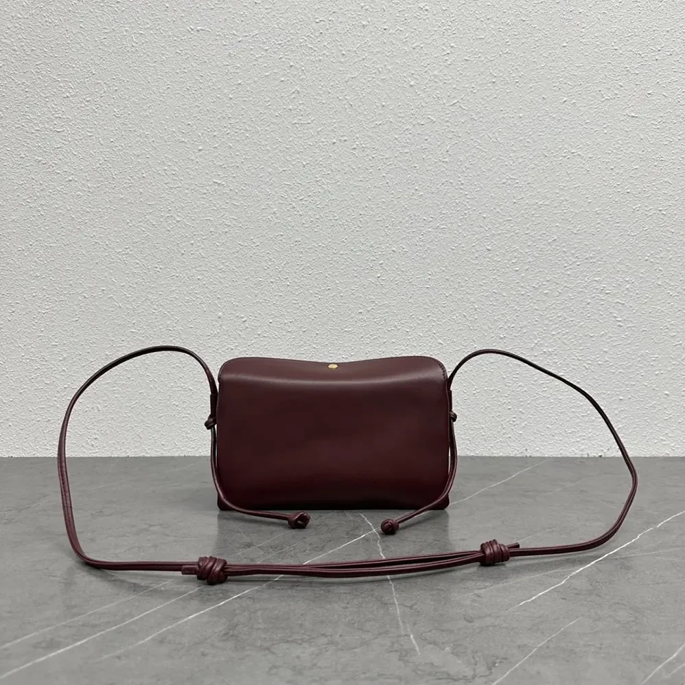 Celine Trio Flap In Smooth Lambskin for Women in Maroon Celine Trio Flap In Smooth Lambskin for Women in Maroon