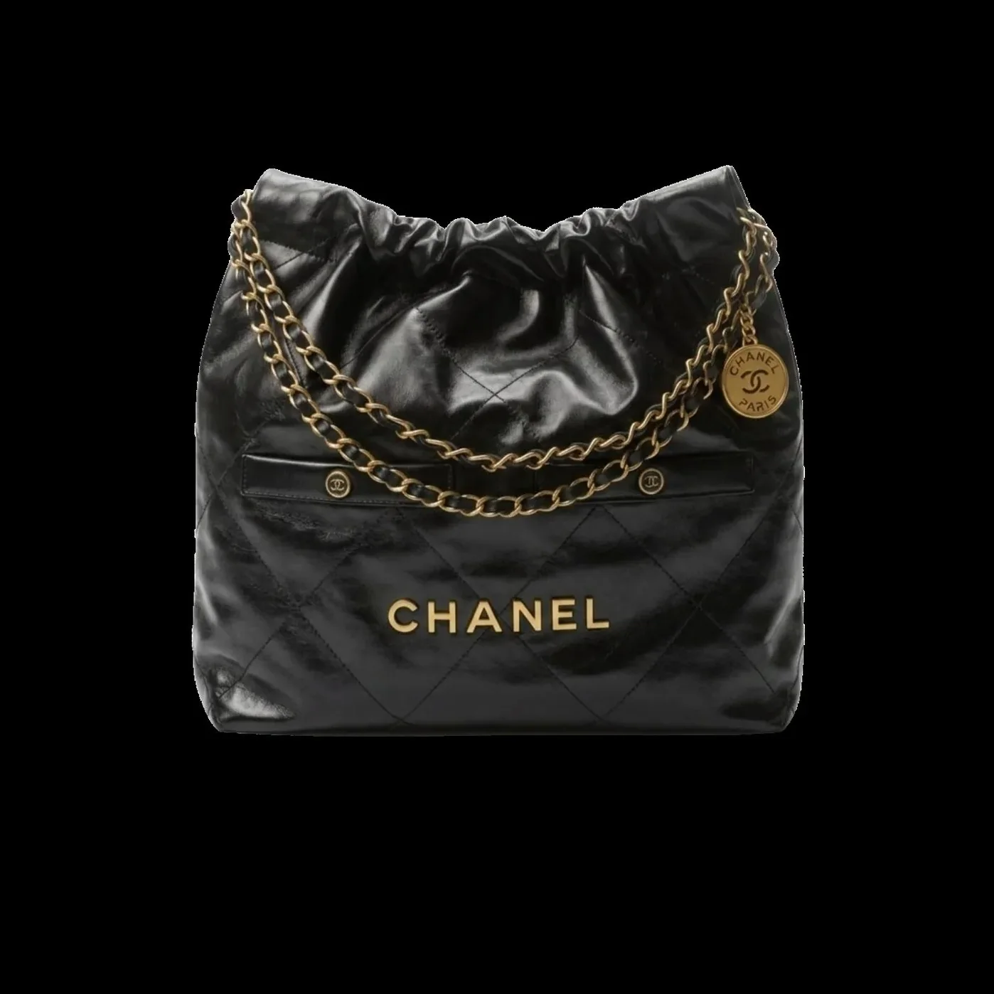 Chanel 22 Small Shoulder Bag in Black Gold Hardware Chanel 22 Small Shoulder Bag in Black Gold Hardware