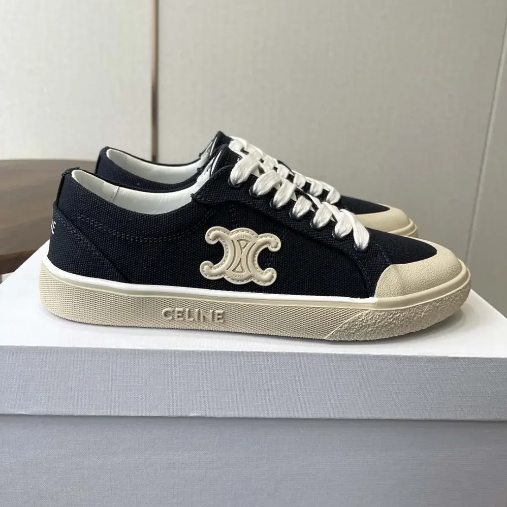 Celine Alan Sneaker With Triomphe in Canvas for Unisex Celine Alan Sneaker With Triomphe in Canvas for Unisex