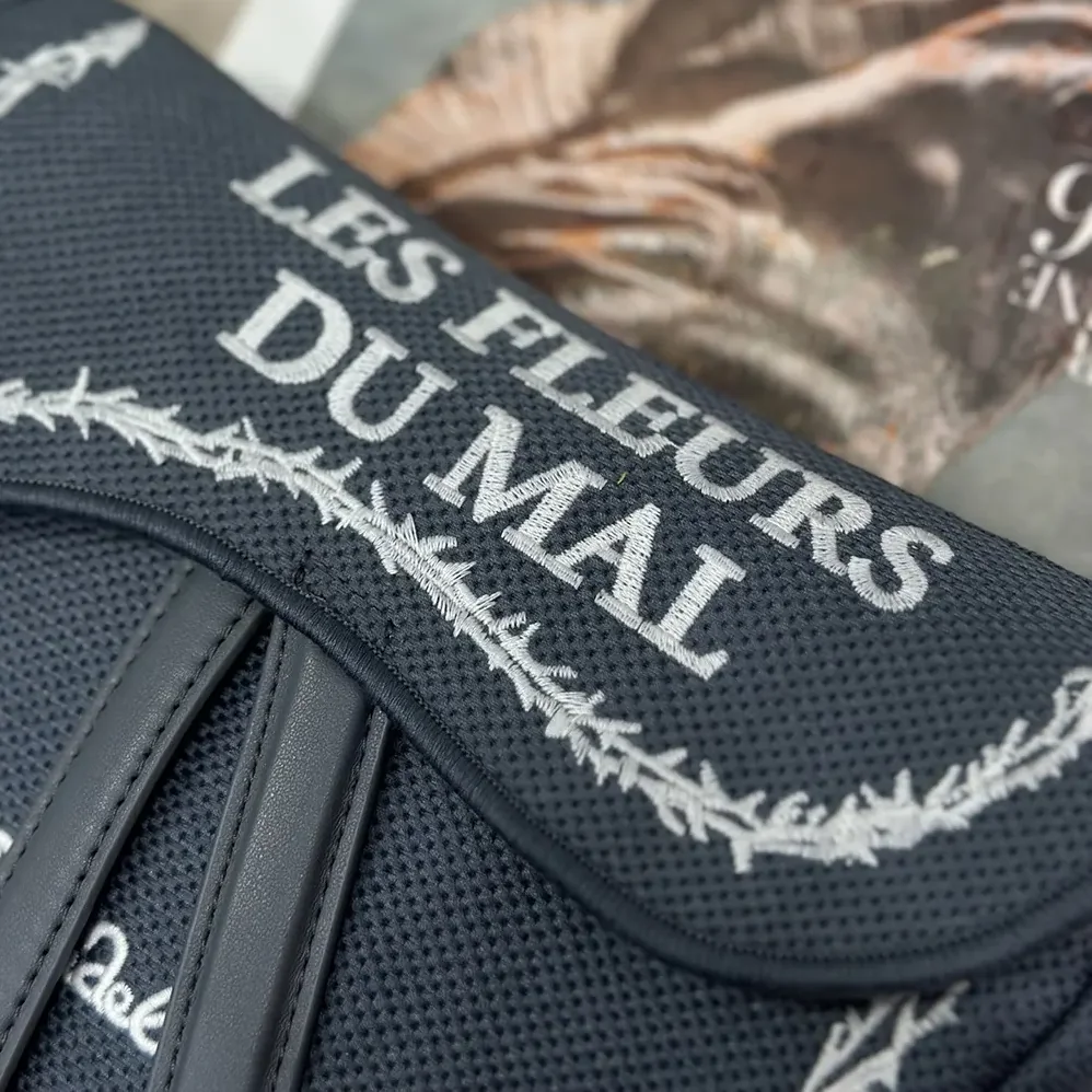 Dior Saddle Bag with Strap Blue and White Book Cover Embroidery for Women Dior Saddle Bag with Strap Blue and White Book Cover Embroidery for Women