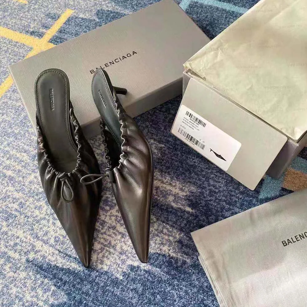 Balenciaga Scrunch Knife 40mm Mule in Black for Women