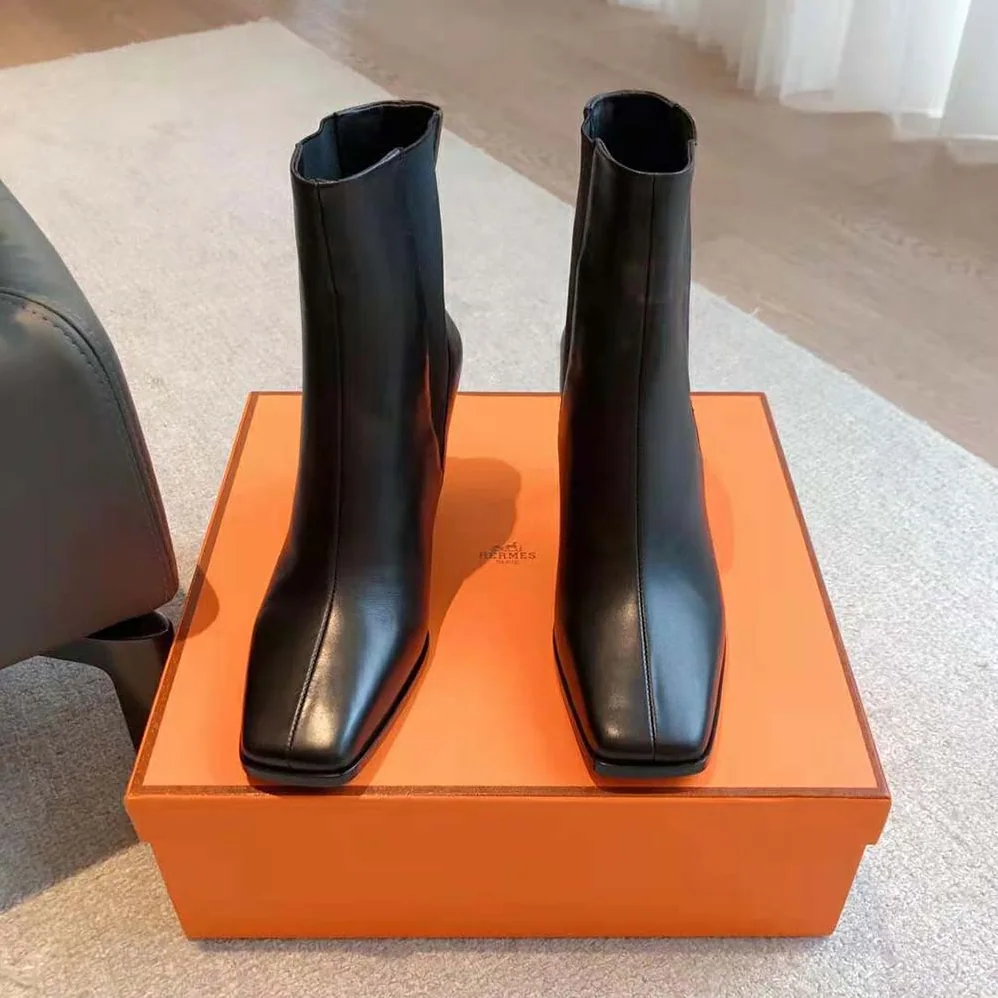 Hermes Gill 75 Ankle Boot for Women in Black