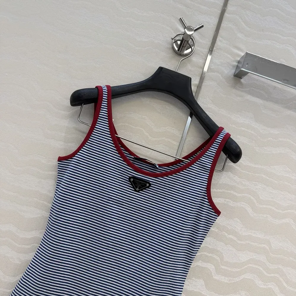 Prada Striped Cotton Jersey Tank Top for Women Prada Striped Cotton Jersey Tank Top for Women