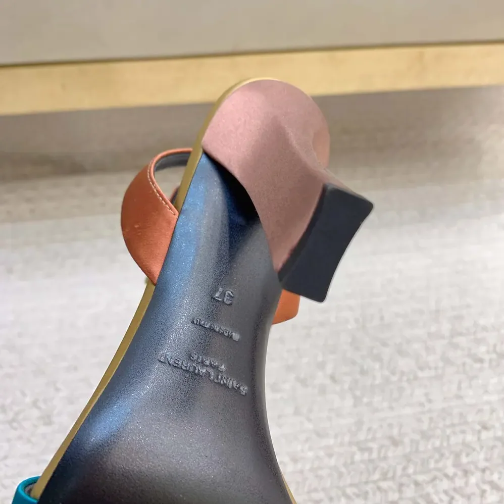 Saint Laurent YSL Dominique Sandals in Satin Crepe for Women Saint Laurent YSL Dominique Sandals in Satin Crepe for Women
