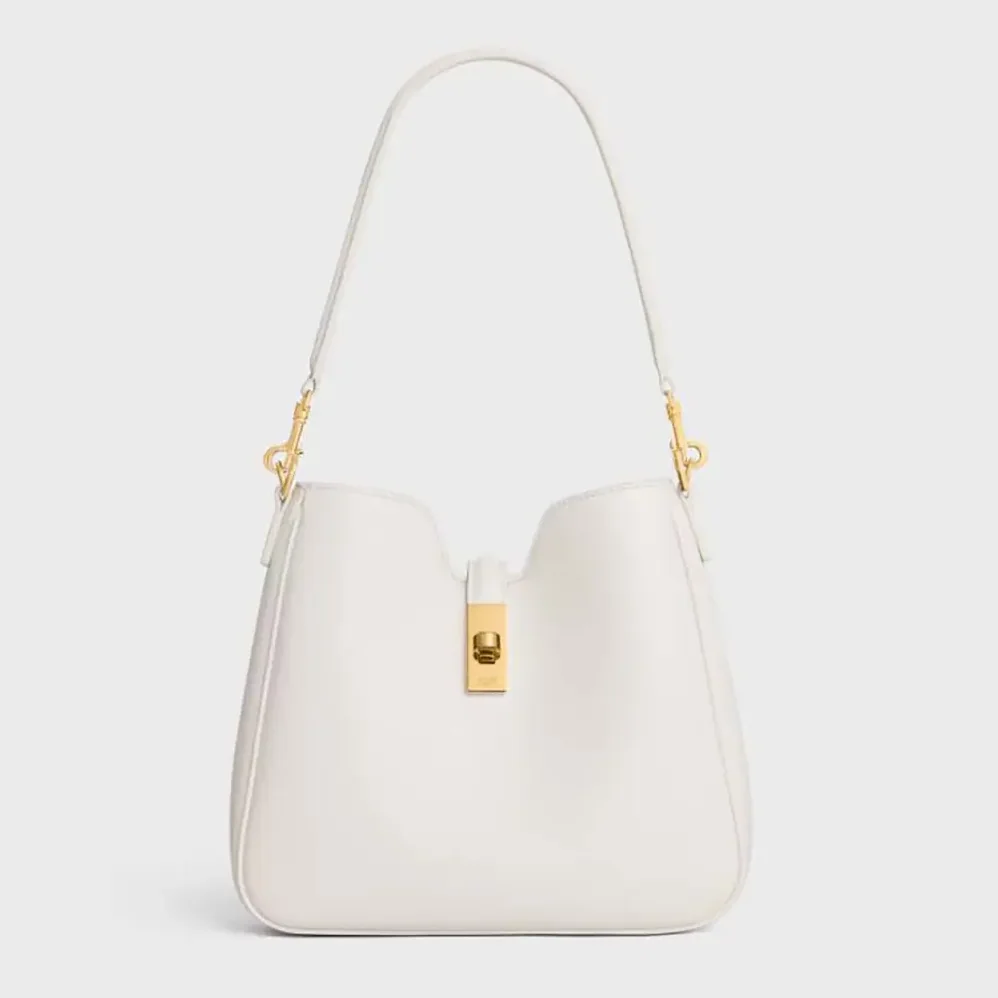 Celine Small Camille 16 Soft Bag in Smooth Calfskin for Women in White Celine Small Camille 16 Soft Bag in Smooth Calfskin for Women in White