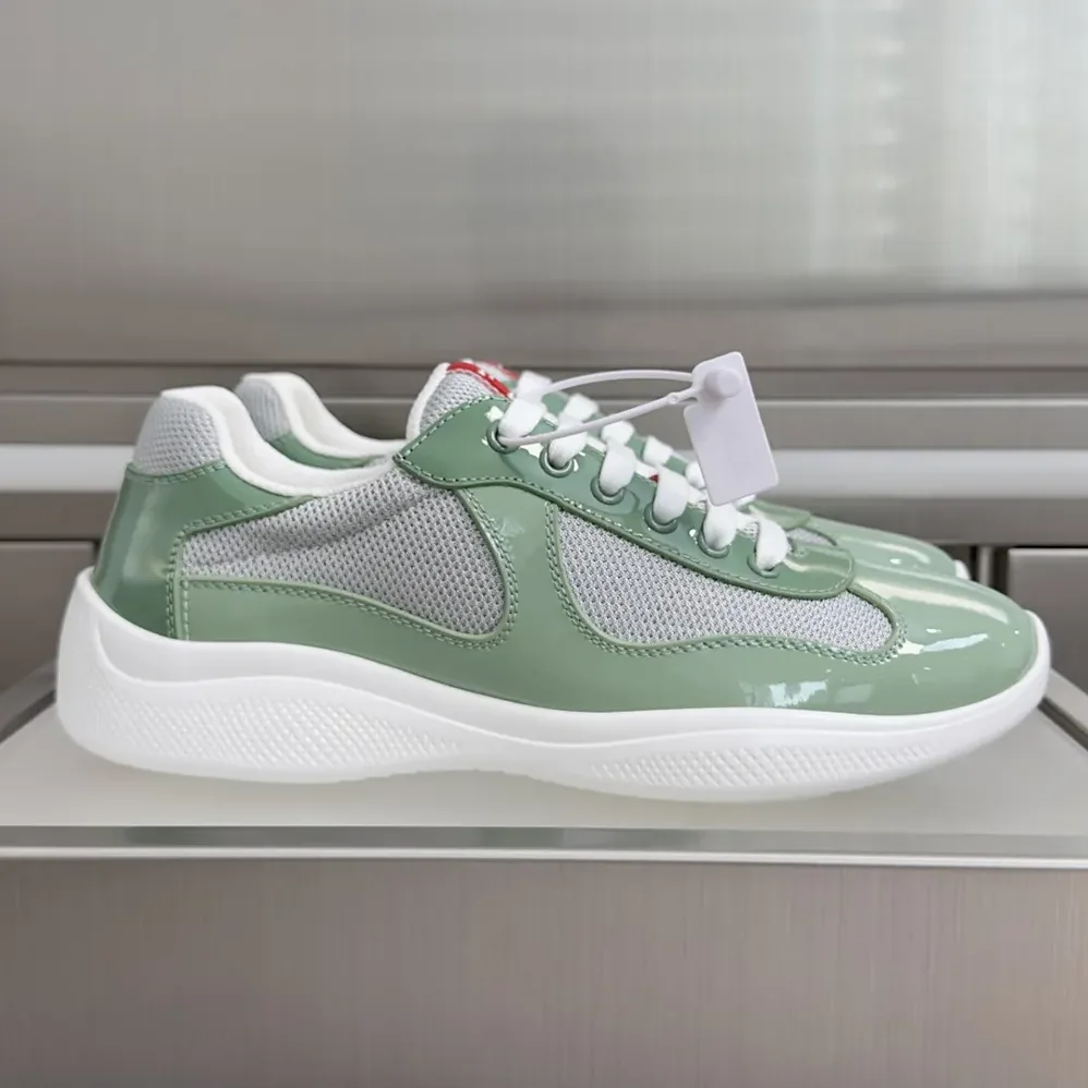 Prada Patent Leather And Technical Fabric Prada America'S Cup Sneakers for Unisex in Aqua