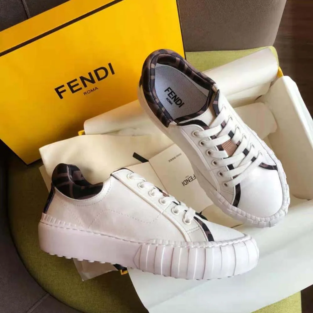 Fendi Force White Canvas and TPU Low for Women in Tops Fendi Force White Canvas and TPU Low for Women in Tops