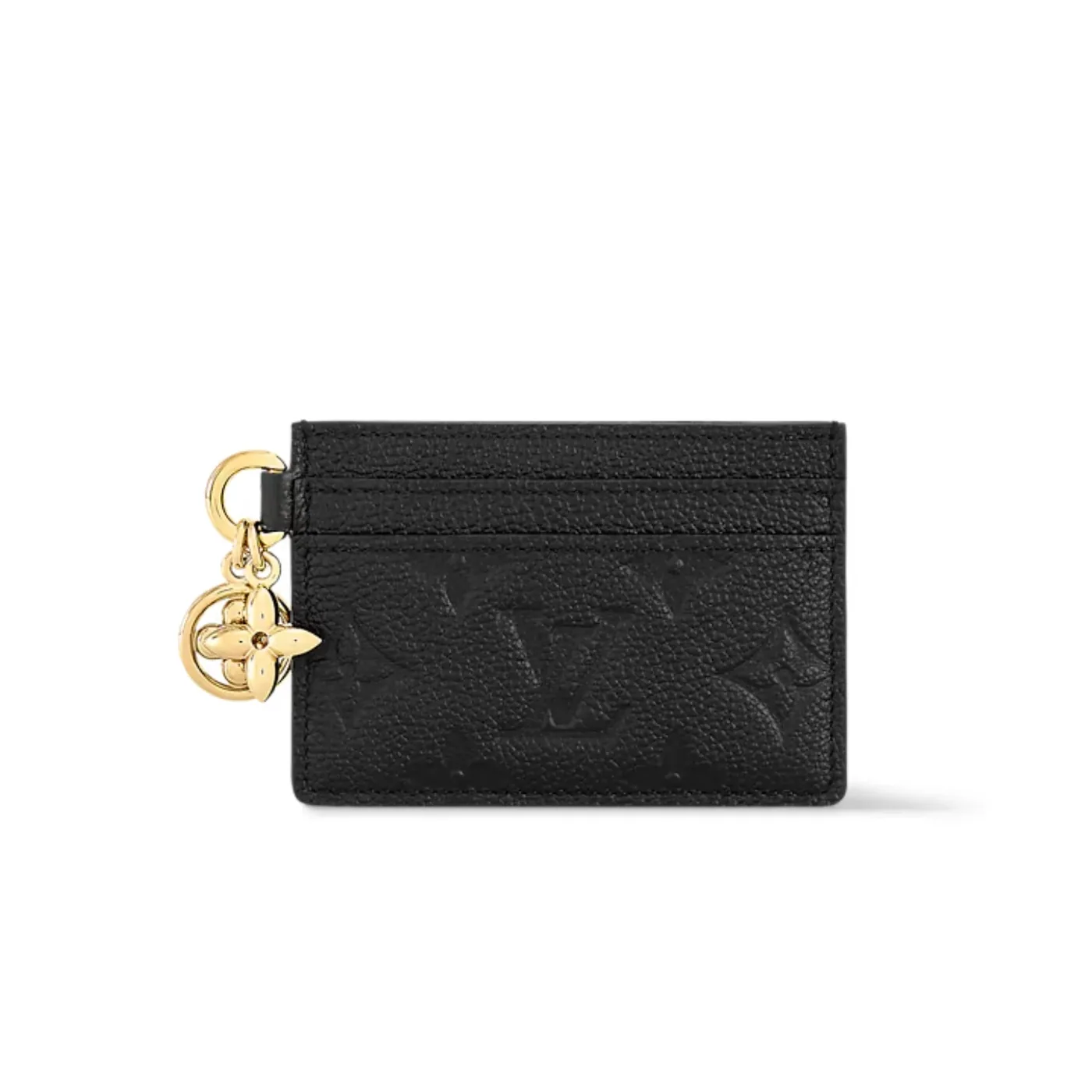 Louis Vuitton LV Charms Card Holder Black /