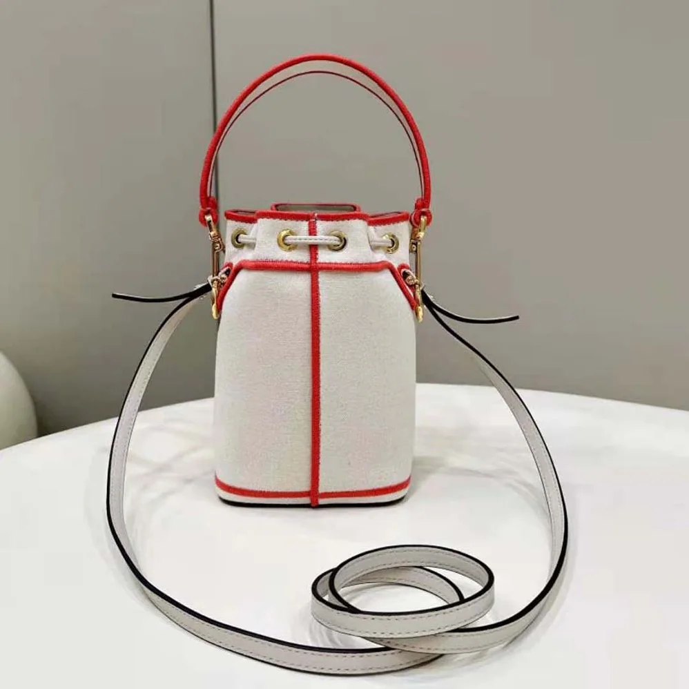 Fendi Mon Tresor Beige Canvas Mini-bag with Fendi Roma Embroidery for Women