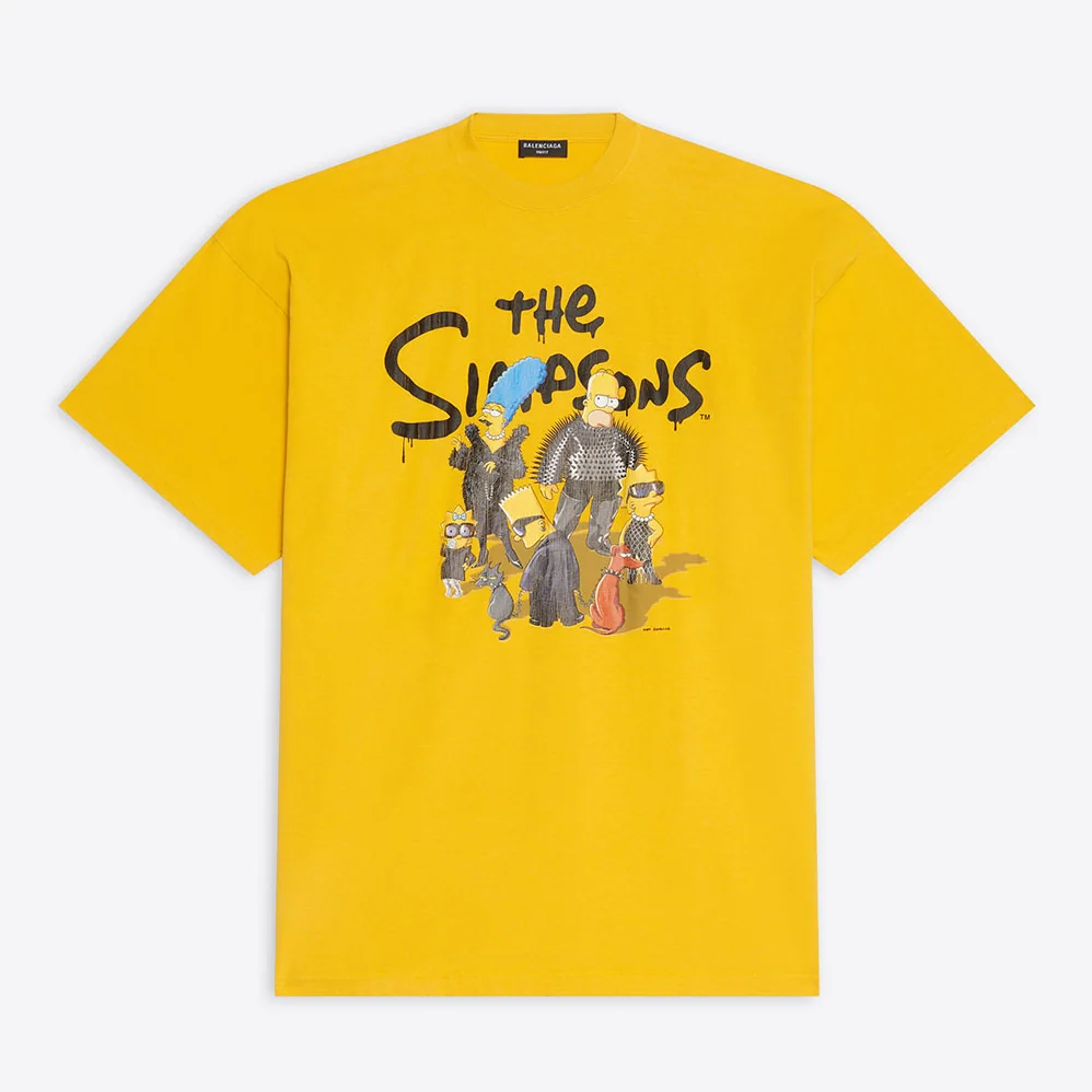 Balenciaga Simpsons Tm and 20th Television T for Men in shirt Oversized in Yellow