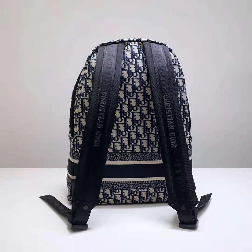 Dior Travel Backpack Blue Dior Oblique Technical Jacquard for Men Dior Travel Backpack Blue Dior Oblique Technical Jacquard for Men