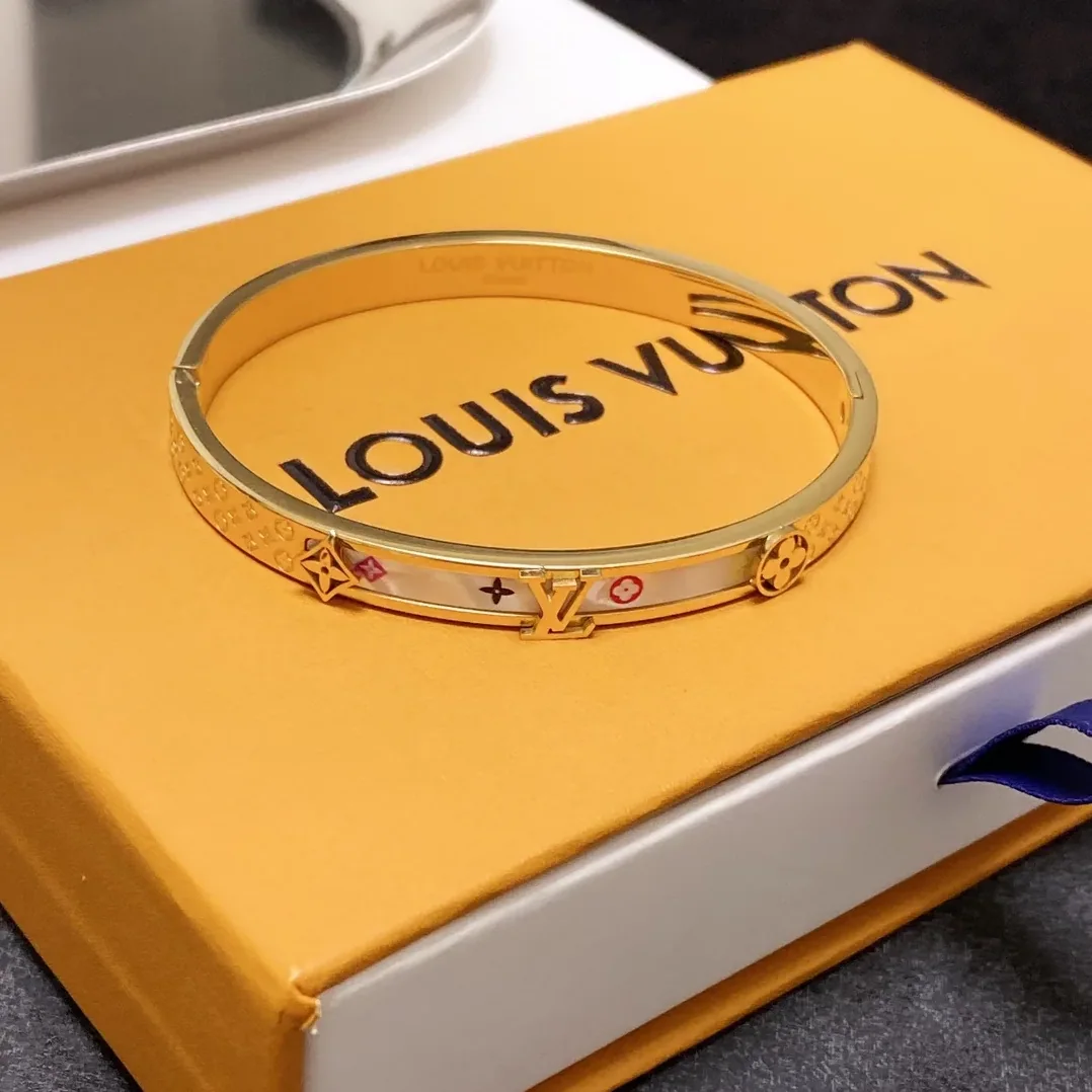 Louis Vuitton Pattern Bracelet Gold Louis Vuitton Pattern Bracelet Gold