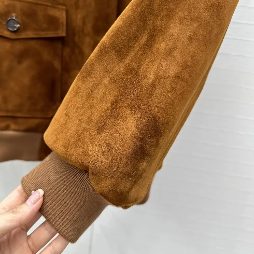 Miu Miu Suede Blouson Jacket for Women