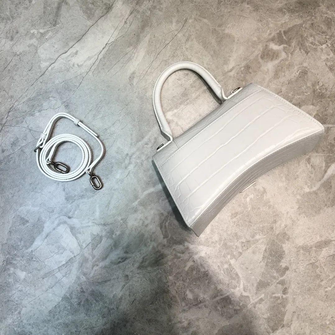 Balenciaga Hourglass Small Handbag In White
