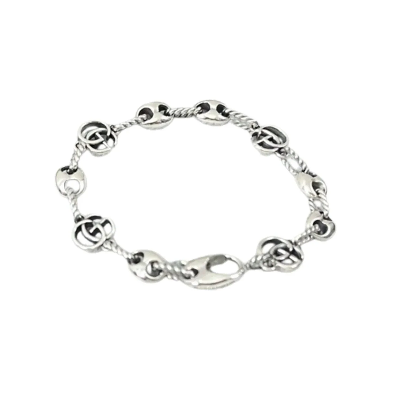 Gucci Twist Flower Bracelet Silver Gucci Twist Flower Bracelet Silver