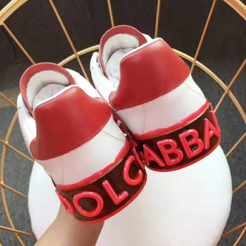 Dolce Gabbana D&G Portofino Melt Seakers in Printed Nappa Leather for Men in Red Dolce Gabbana D&G Portofino Melt Seakers in Printed Nappa Leather for Men in Red