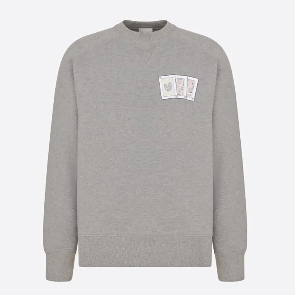 Dior Kenny Scharf Sweatshirt Gray Cotton Fleece for Women