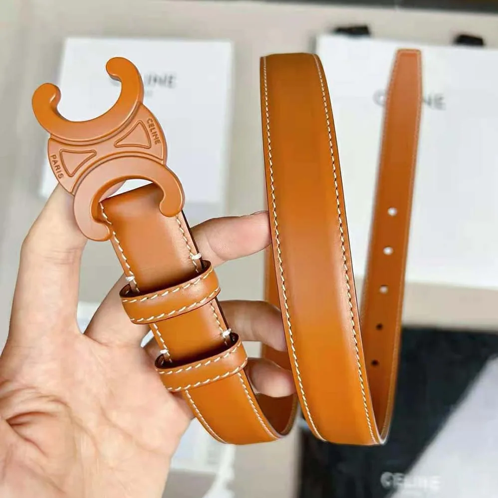 Celine Medium Cuir Triomphe Belt in Natural Calfskin for Women Celine Medium Cuir Triomphe Belt in Natural Calfskin for Women