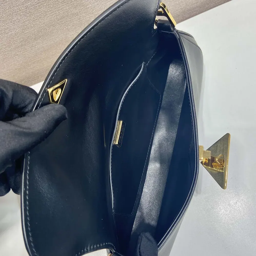 Prada Leather Shoulder Bag for Women in Black