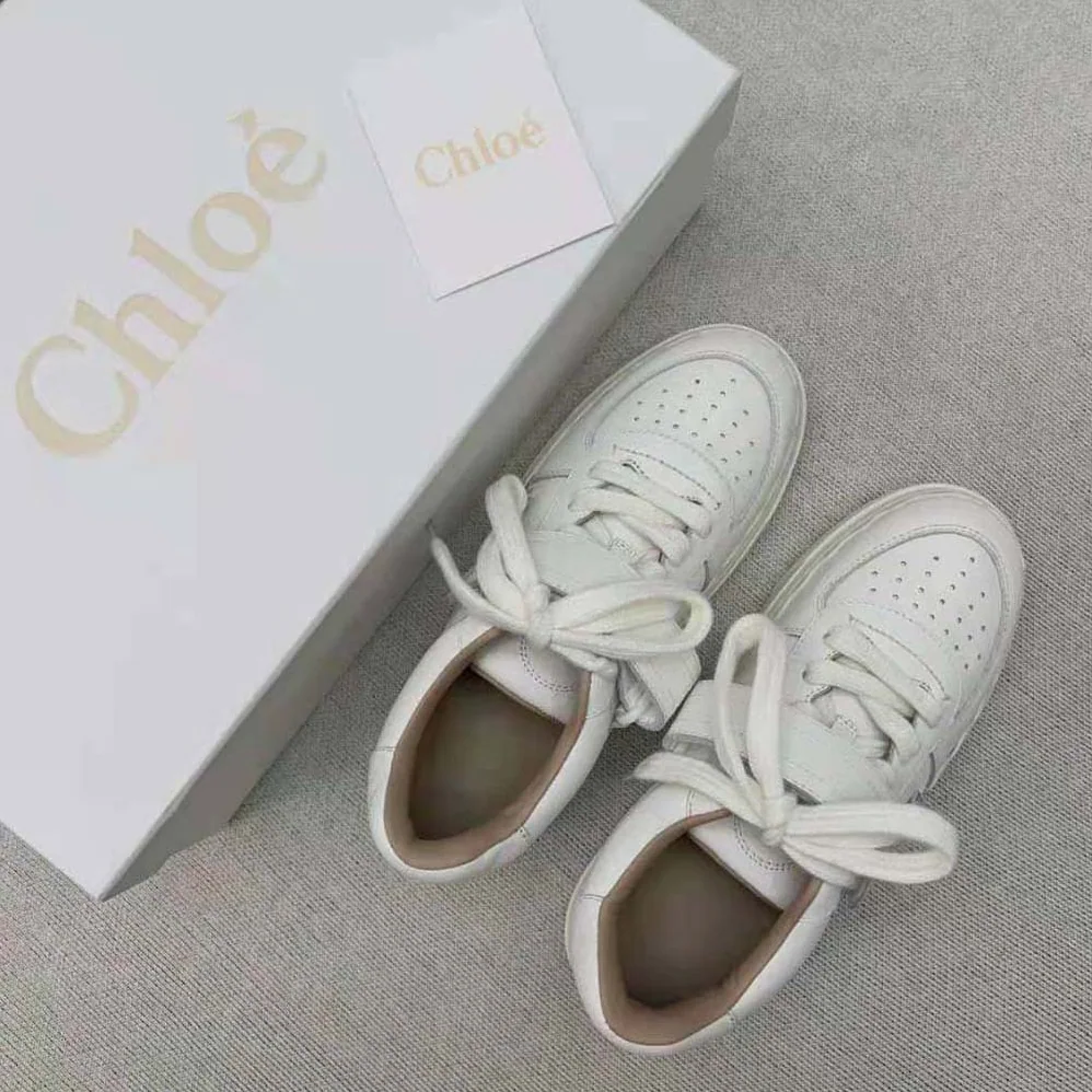 Chloe Lauren Sneaker with Strap for Women in White Chloe Lauren Sneaker with Strap for Women in White