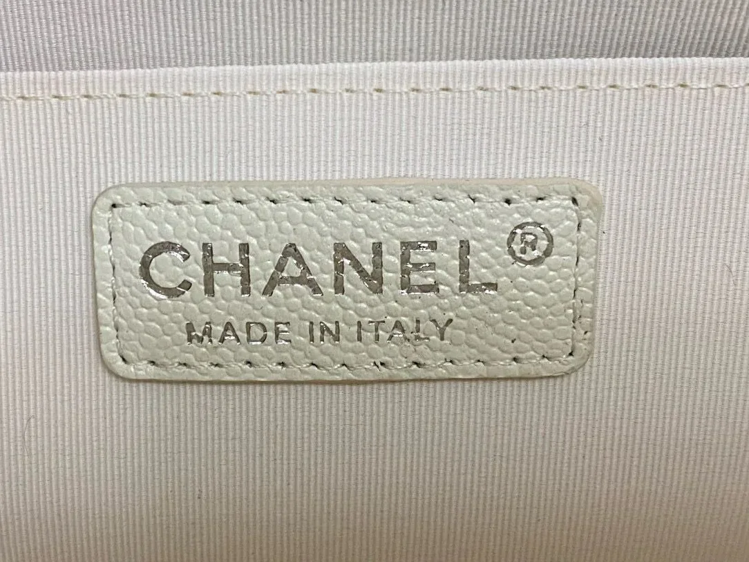 Chanel Airport Bag Silver in White/Black/Grey /