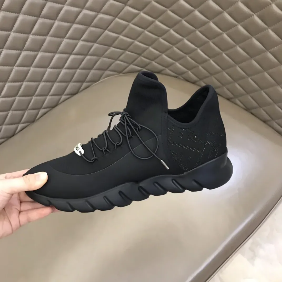 Fendi FD Technical Mesh High in Tops Sneakers Black Fendi FD Technical Mesh High in Tops Sneakers Black