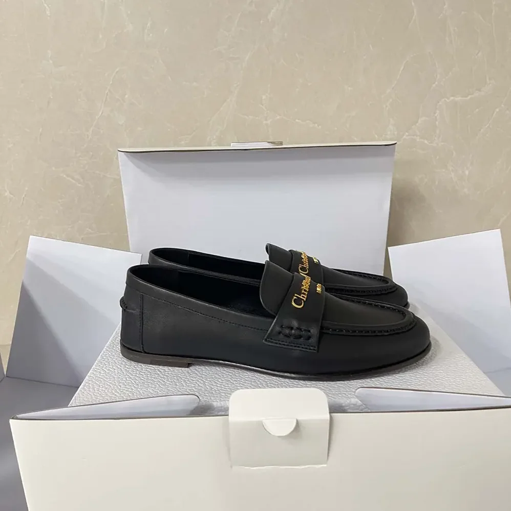 Dior Boy Loafer Black Supple Calfskin for Women