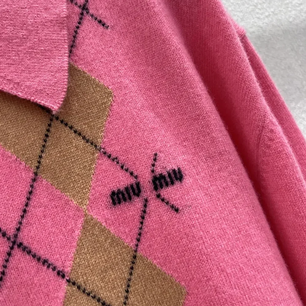 Miu Miu Cashmere Half for Women in Zipper Polo Shirt Miu Miu Cashmere Half for Women in Zipper Polo Shirt