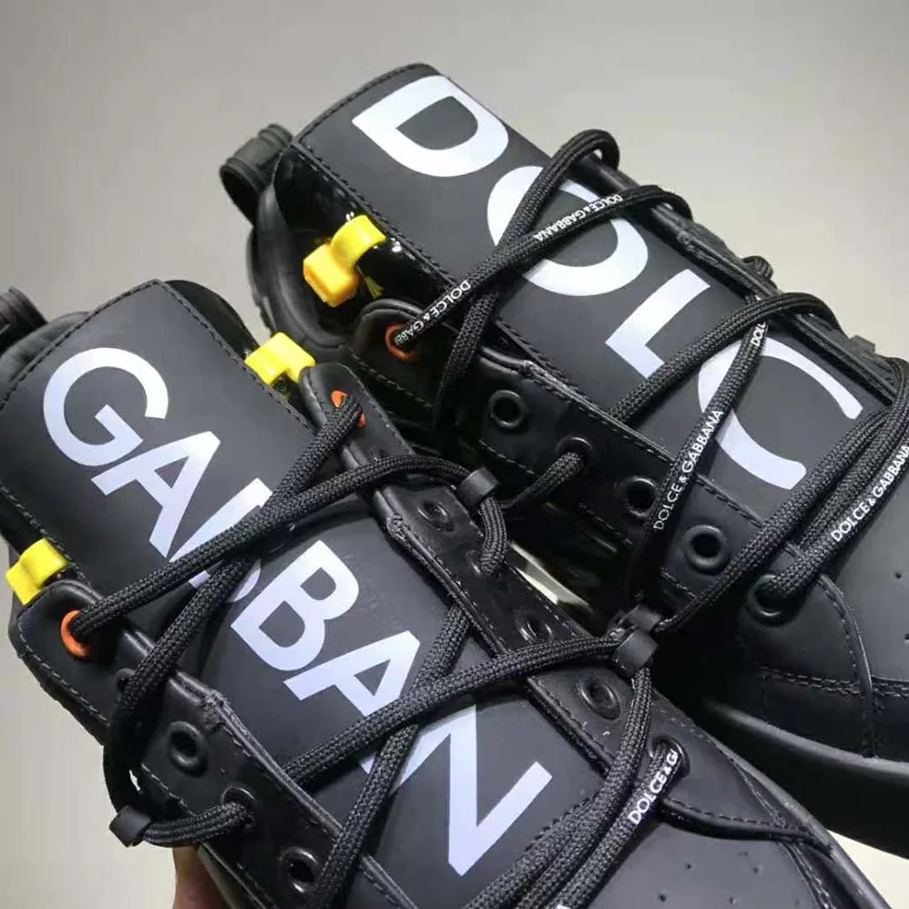Dolce Gabbana D&G Portofino Sneakers in Calfskin and Patent Leather for Women