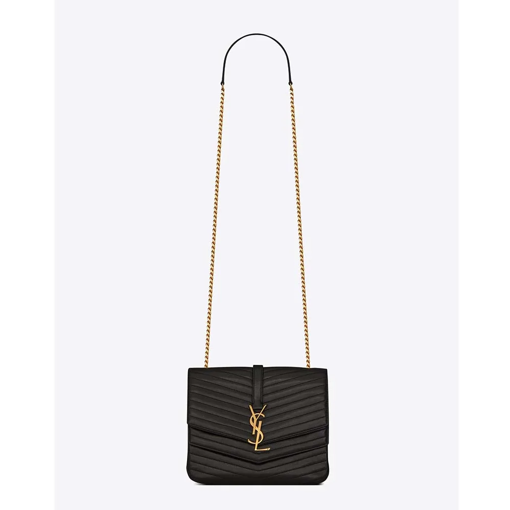 Saint Laurent YSL Medium Sulpice in Quilted Lambskin for Women in Black Saint Laurent YSL Medium Sulpice in Quilted Lambskin for Women in Black