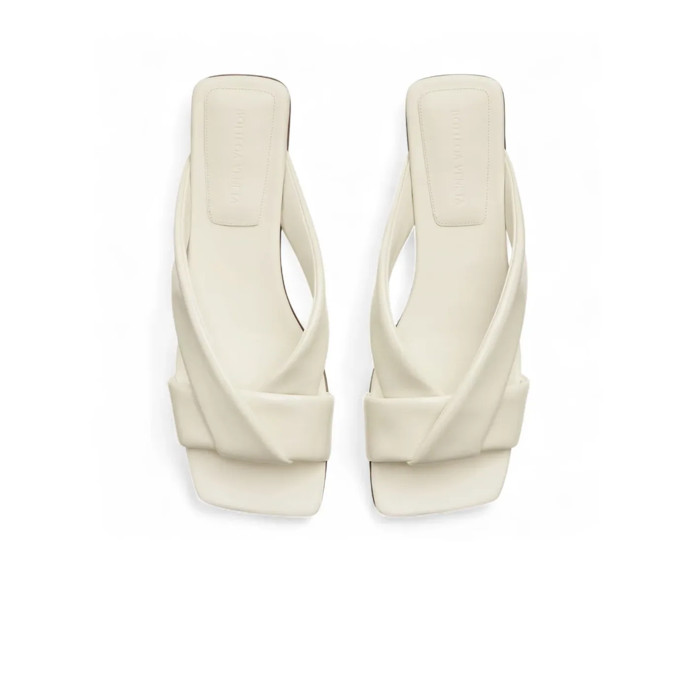 Bottega Veneta Riva Flat Mule Sea Salt