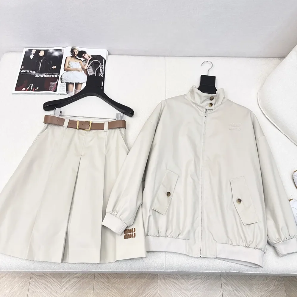 Miu Miu Panama Cotton Blouson Jacket for Women Miu Miu Panama Cotton Blouson Jacket for Women