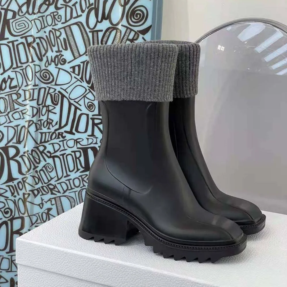Chloe Betty Rain Boot in PVC for Women in Black