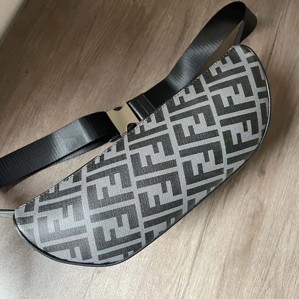 Fendi Diagonal Belt Bag Leather for Men in Gray Fendi Diagonal Belt Bag Leather for Men in Gray