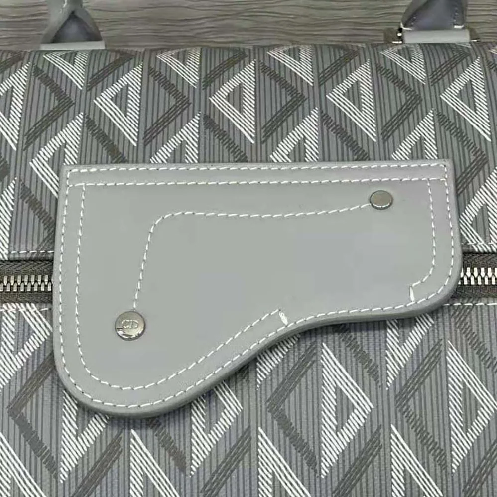Dior Lingot 50 Duffle Bag Dior Gray CD Diamond Canvas for Men