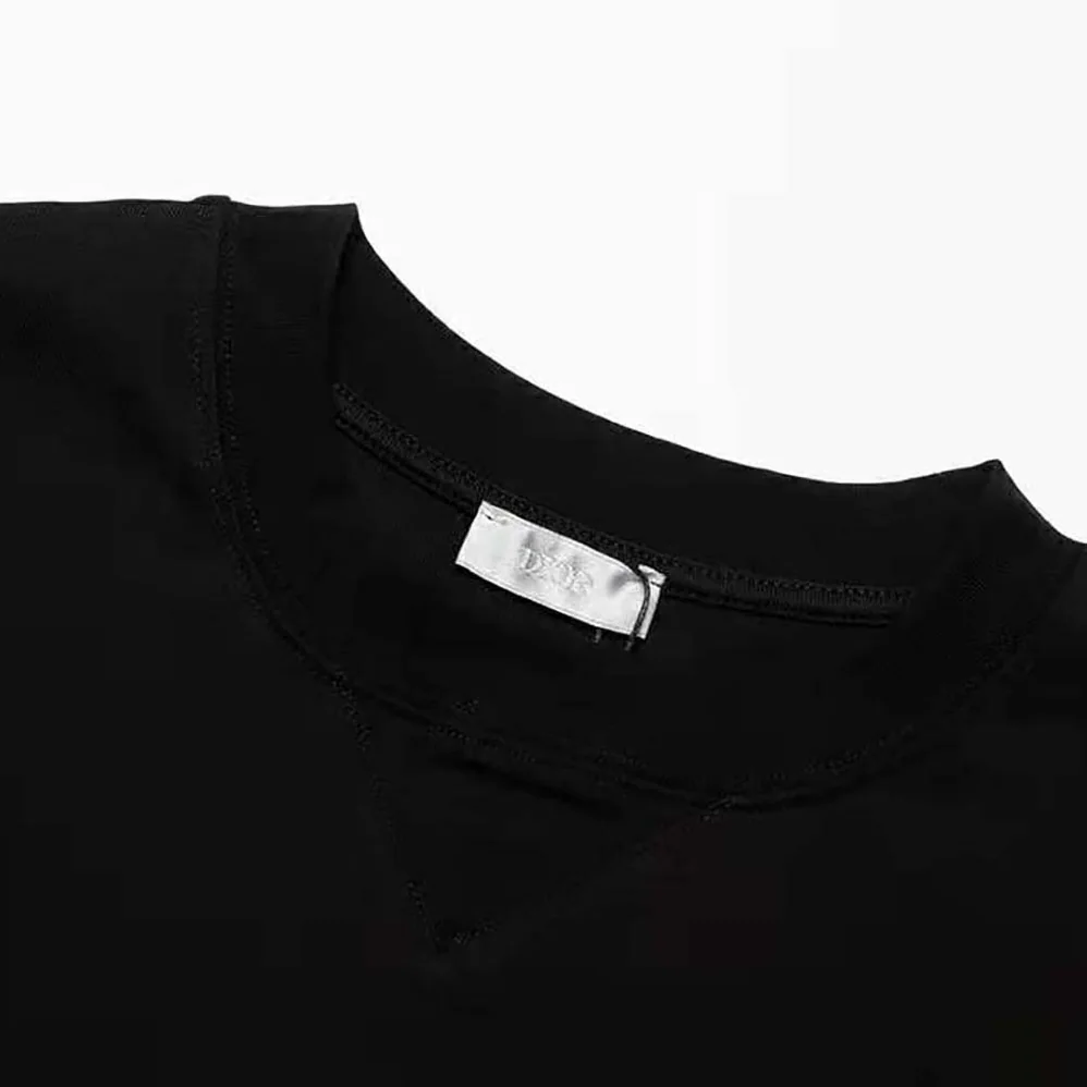 Dior Christian Dior Couture Relaxed-fit T for Men in shirt Black Cotton Jersey