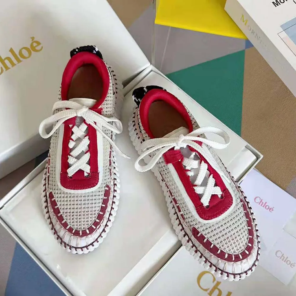 Chloe Nama Sneaker for Unisex in Red Chloe Nama Sneaker for Unisex in Red