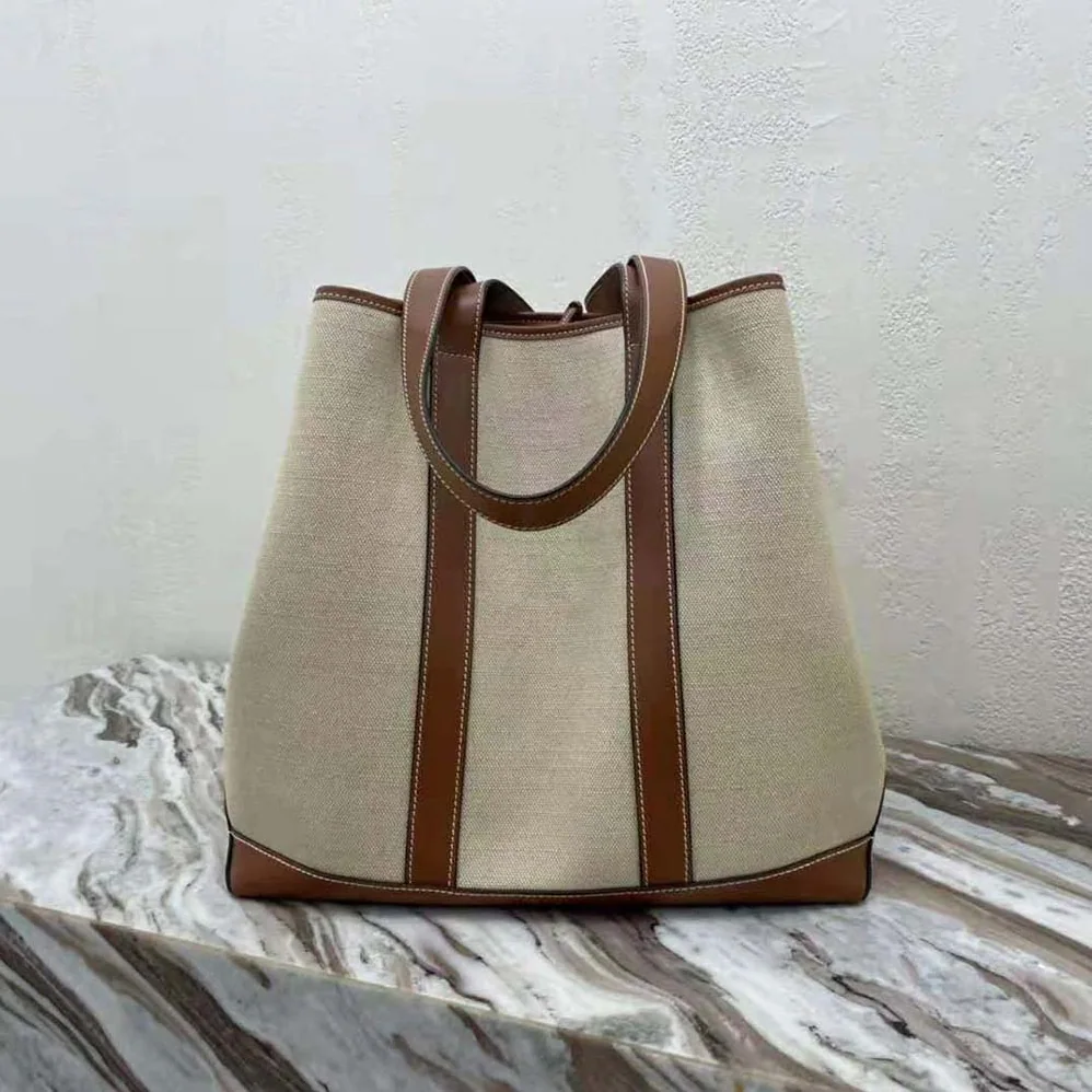 Celine Cabas Marin in Textile and Calfskin for Women Celine Cabas Marin in Textile and Calfskin for Women
