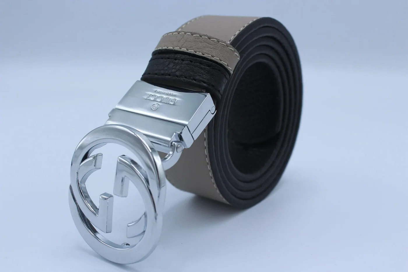 Reversible GG Buckle Leather Belt