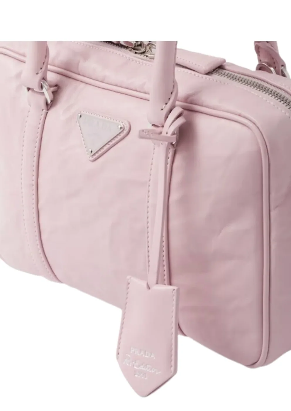 Medium Antique Nappa Top Handle Bag Pink 1BB092_UVL_F0E18_V_T2O Medium Antique Nappa Top Handle Bag Pink 1BB092_UVL_F0E18_V_T2O