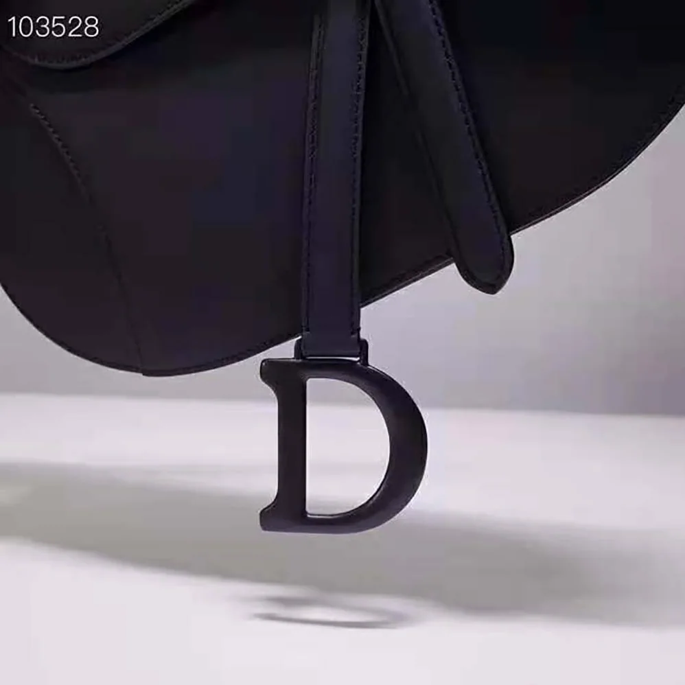 Dior Mini Saddle Bag Black Ultramatte Calfskin for Women
