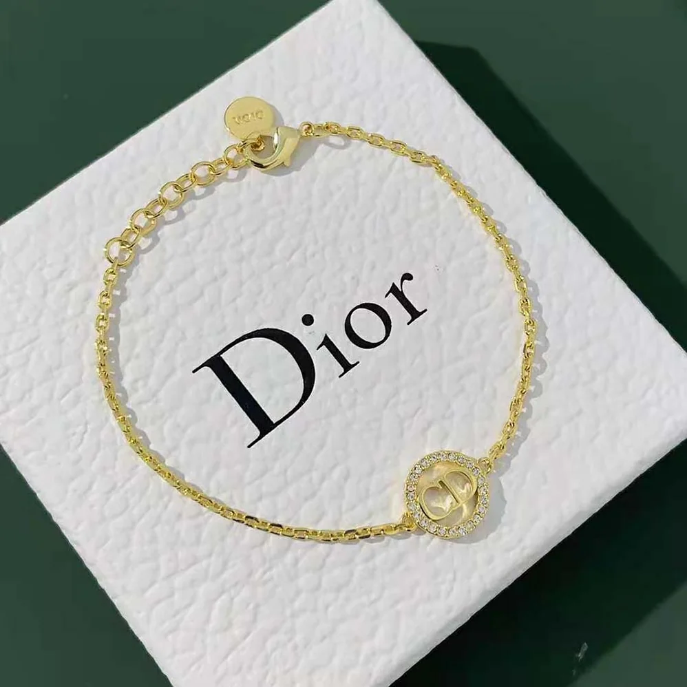 Dior Clair D Lune Bracelet Gold-Finish Metal and Silver for Women in Tone Crystals