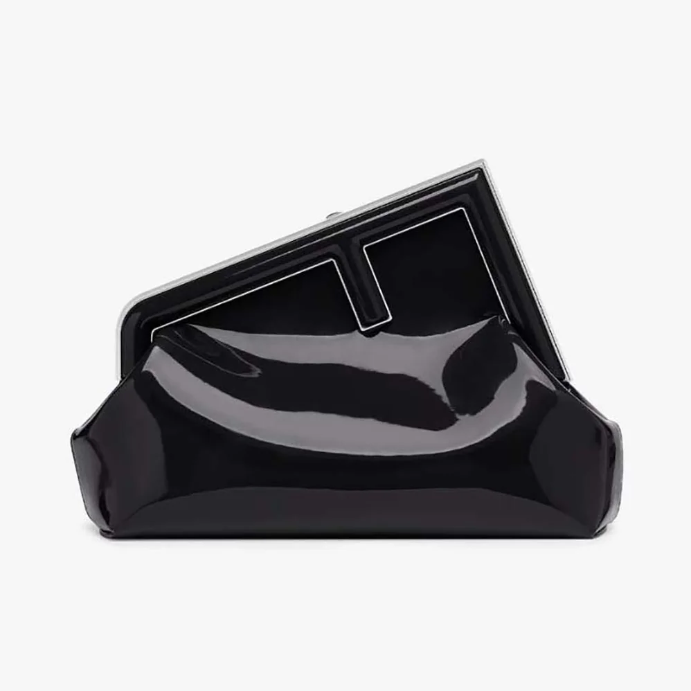Fendi First Midi Black Patent Leather Bag for Women