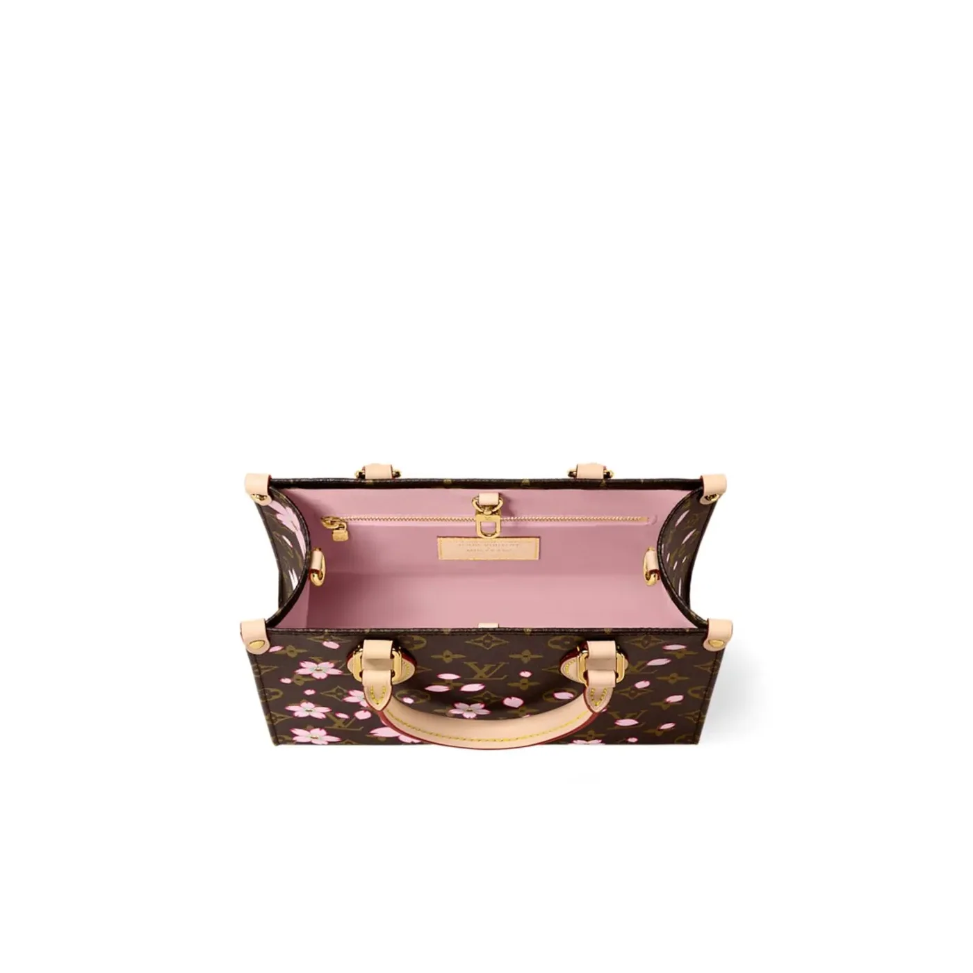 Louis Vuitton LV x Murakami OnTheGo PM Tote Bag in Sakura Brown Gold Hardware Louis Vuitton LV x Murakami OnTheGo PM Tote Bag in Sakura Brown Gold Hardware