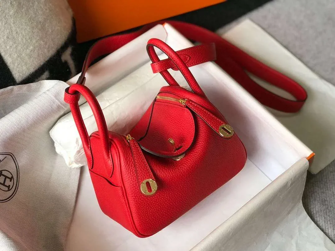Hermes Lindy Mini Red /