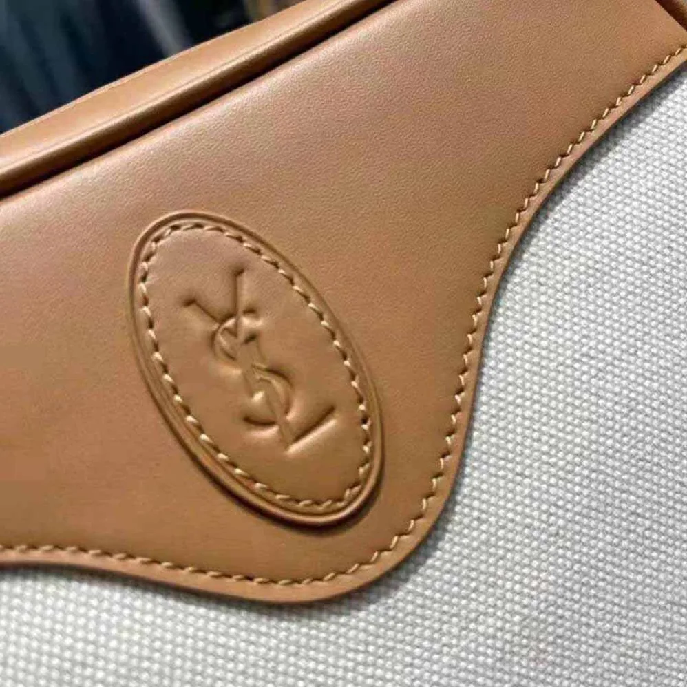 Saint Laurent YSL Monogramme Coeur Bag in Canvas and Vintage Leather for Women