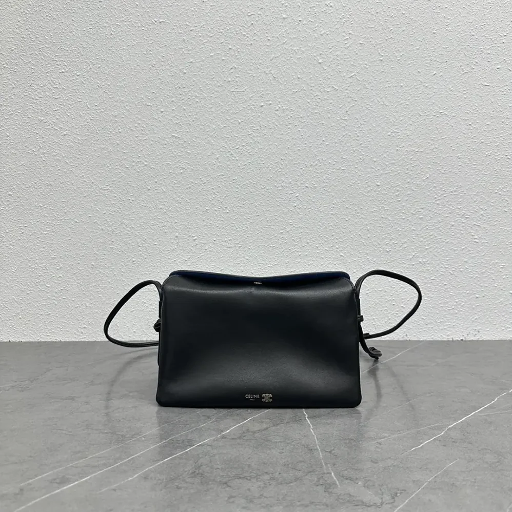 Celine Trio Flap In Smooth Lambskin for Women in Black