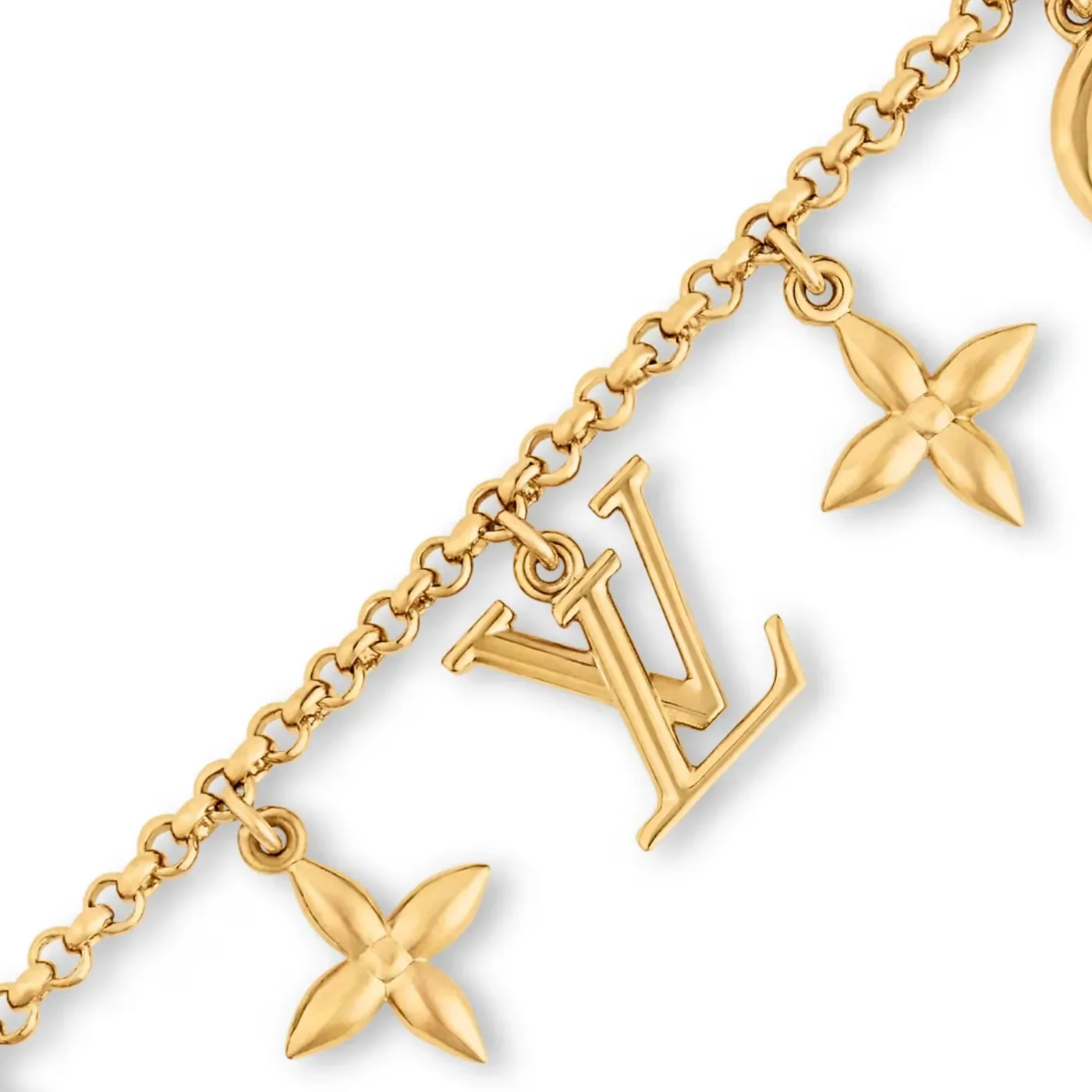 Louis Vuitton Iconic Charms Bracelet Gold in Toned