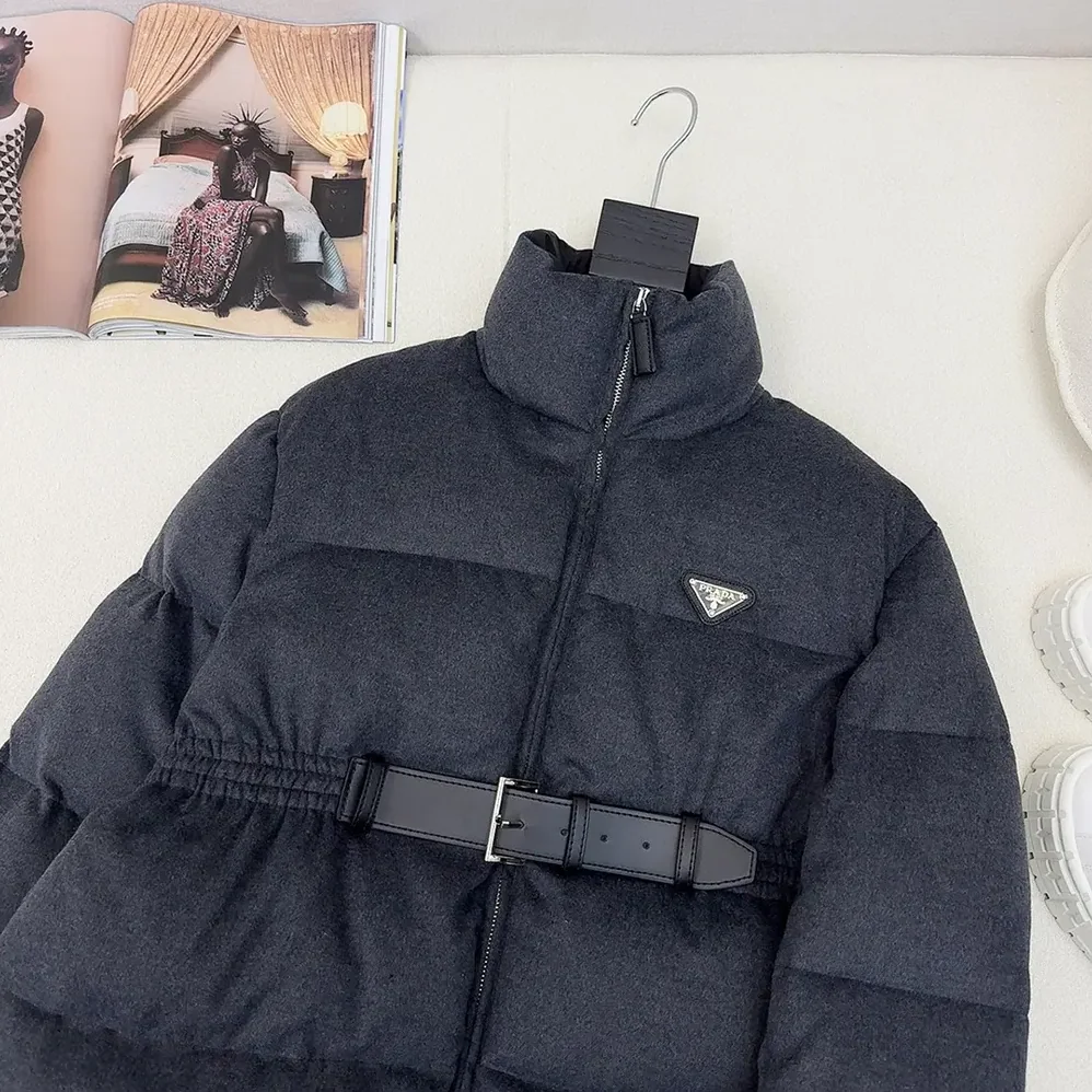 Prada Loden Down Jacket for Women in Grey Prada Loden Down Jacket for Women in Grey
