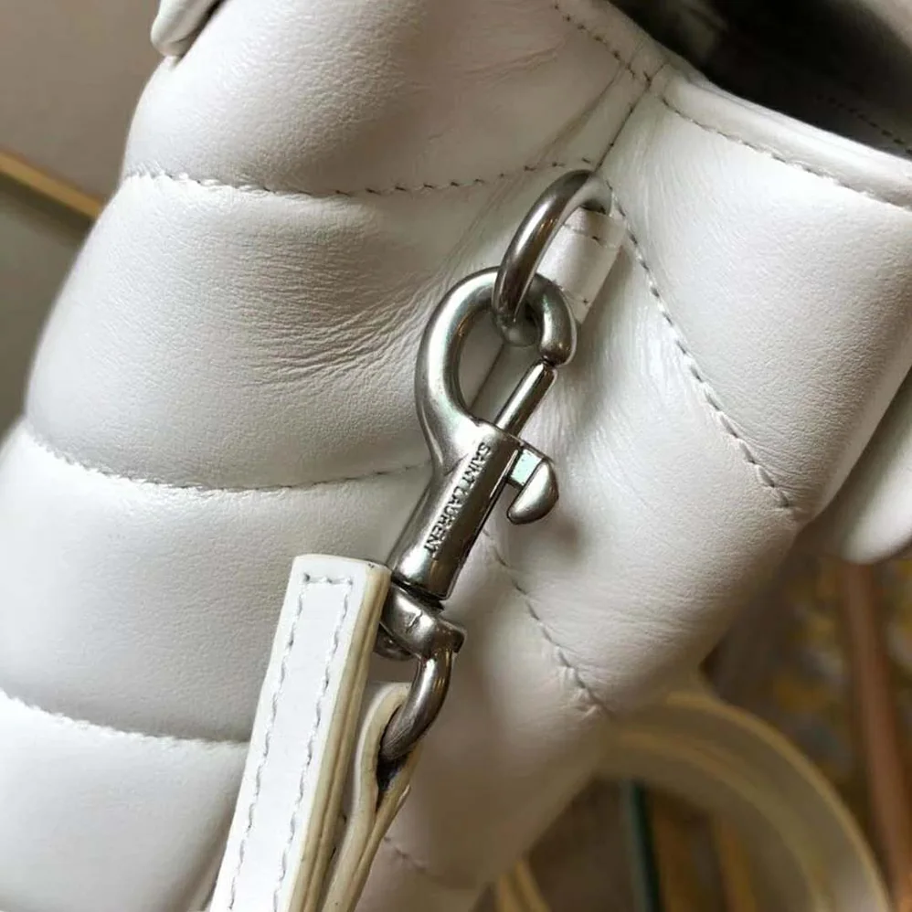 Saint Laurent YSL Small Loulou Bag Y Quilted Leather for Women in White Saint Laurent YSL Small Loulou Bag Y Quilted Leather for Women in White